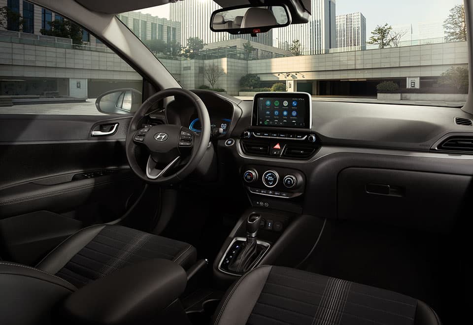 Interior conectado del Hyundai HB20